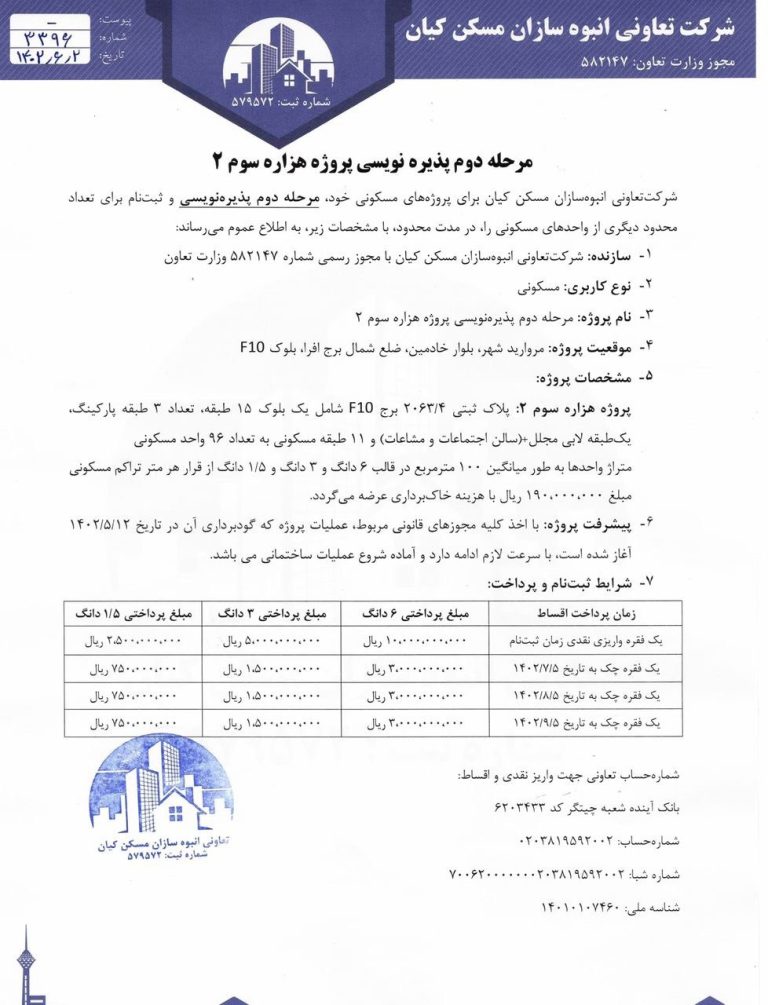 امتیازات پروژه هزاره سوم 2 چیتگر